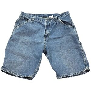 Vintage Levi's Shorts Men's Size 38 Blue Denim Carpenter Y2K Orange Tab